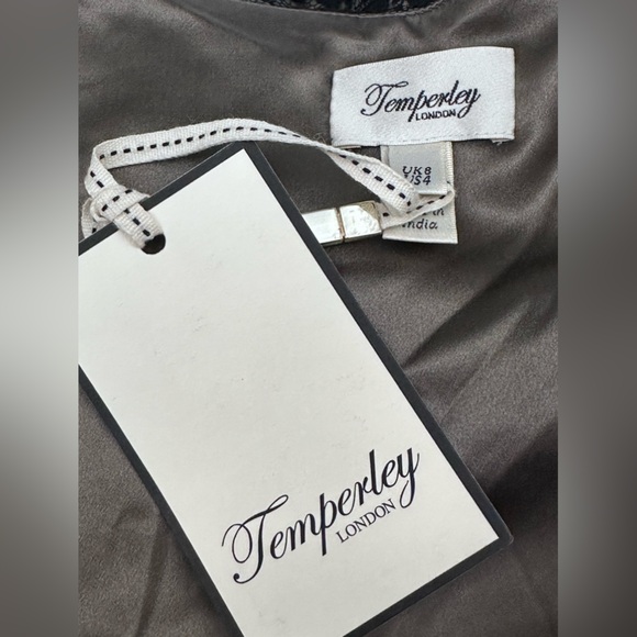 TEMPERLEY LONDON “Amy Winehouse” Black Lace & Mushroom Silk Corset Bustier US 4 - Picture 13 of 16